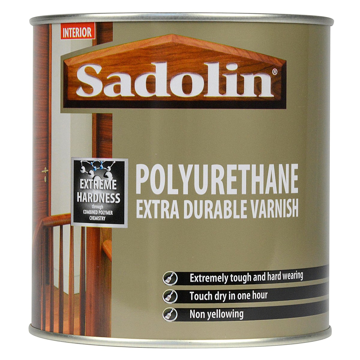Product image for Sadolin Polyurethane Extra Durable Varnish 1 Litre Clear
