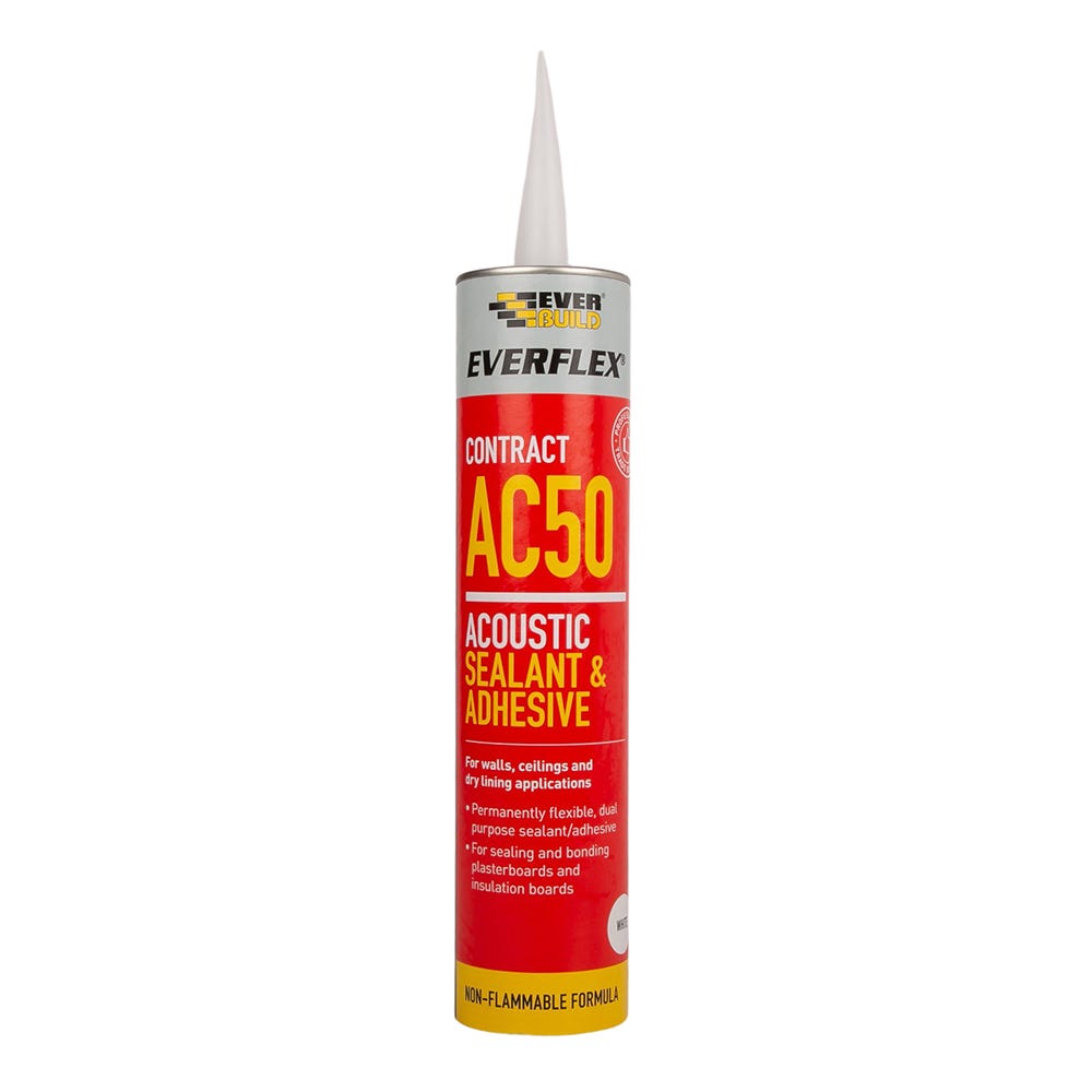 Product image for Everbuild Everflex AC50 Acoustic Sealant And Adhesive 900ml