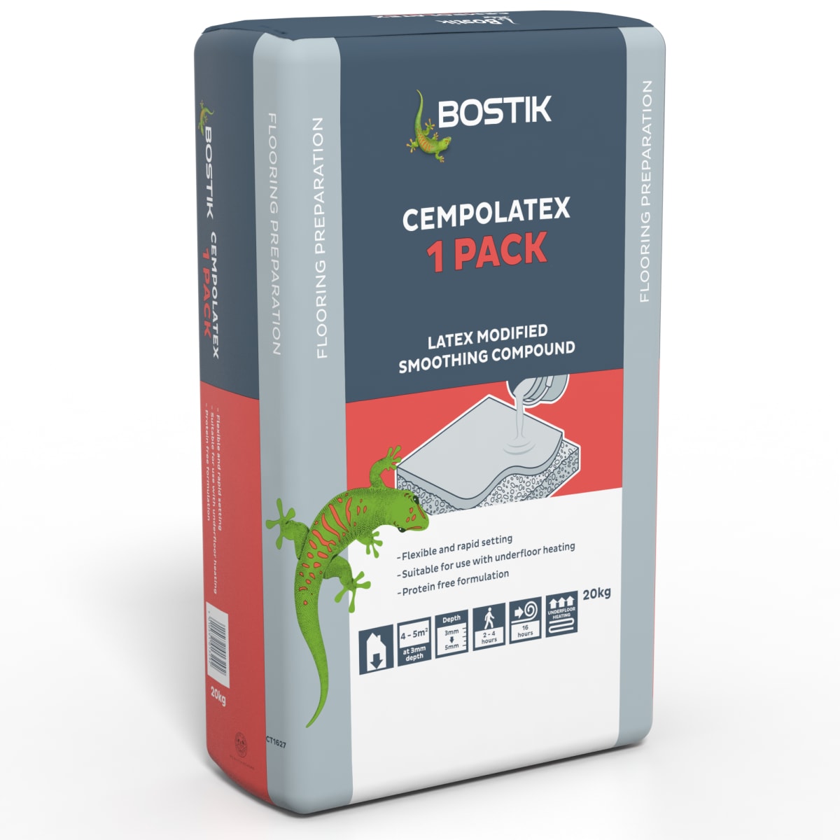 Product image for Bostik Cempolatex Latex Floor Leveller 20kg Grey