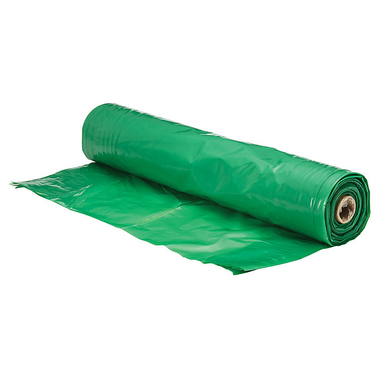 Product image for Capital Valley Plastics Ltd Green 125 Micron Moisture barrier, (L)15m (W)2.5m