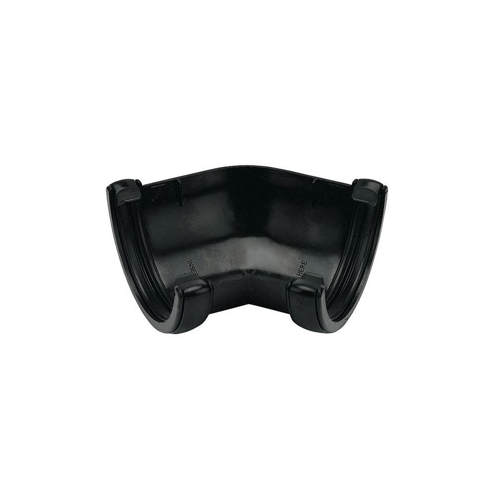 Product image for 112mm FloPlast Half Round Gutter Angle 135° Black