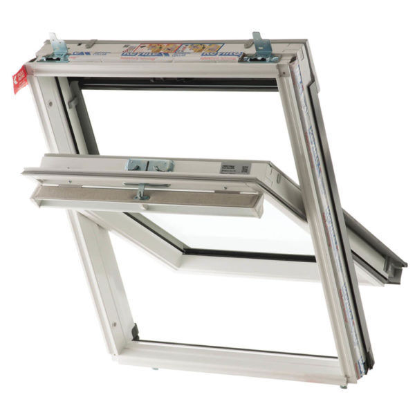 Product image for Keylite WCP 02 HT White Painted Centre Pivot Hi-Therm Roof Window - 550 x 980mm