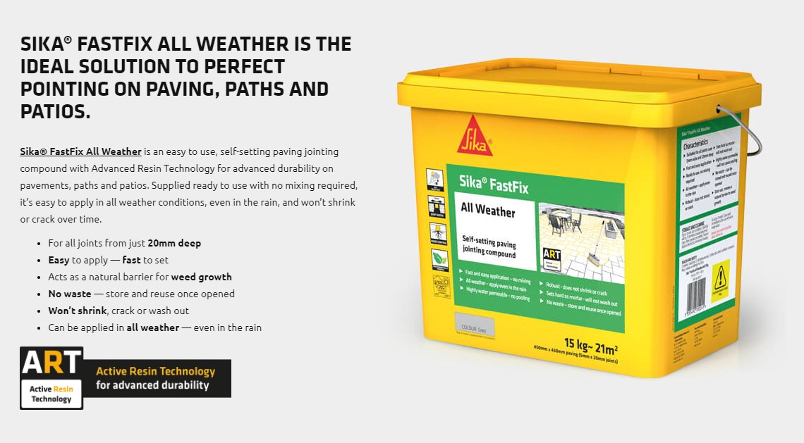 Product image for Sika FastFix All Weather Jointing Compound Deep Grey