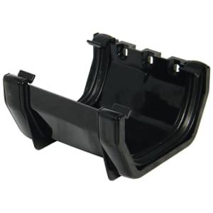 Product image for FloPlast Black 114mm Square Line Gutter Union Bracket