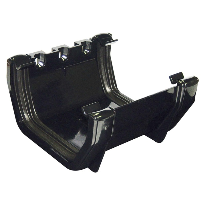 Product image for FloPlast Black 114mm Square Line Gutter Union Bracket