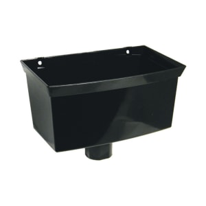 Product image for FloPlast Black Universal Square/Round Rainwater Hopper