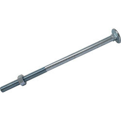 Product image for Cup Square Carriage Bolt & Nut BZP M12x240mm