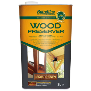 Product image for Barrettine 5L Dark Brown Nourish & Protect Wood Protective Treatment