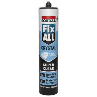 Product image for Soudal Fix ALL Crystal Hybrid Sealant &amp; Adhesive - 290ml