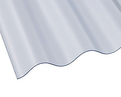 Image of Coroline Clear PVC Corrugated roofing sheet (L)2m (W)950mm (T)1.2mm of 10