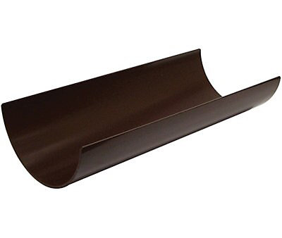 Product image for Brown Half round Gutter length (L)4m (Dia)112mm