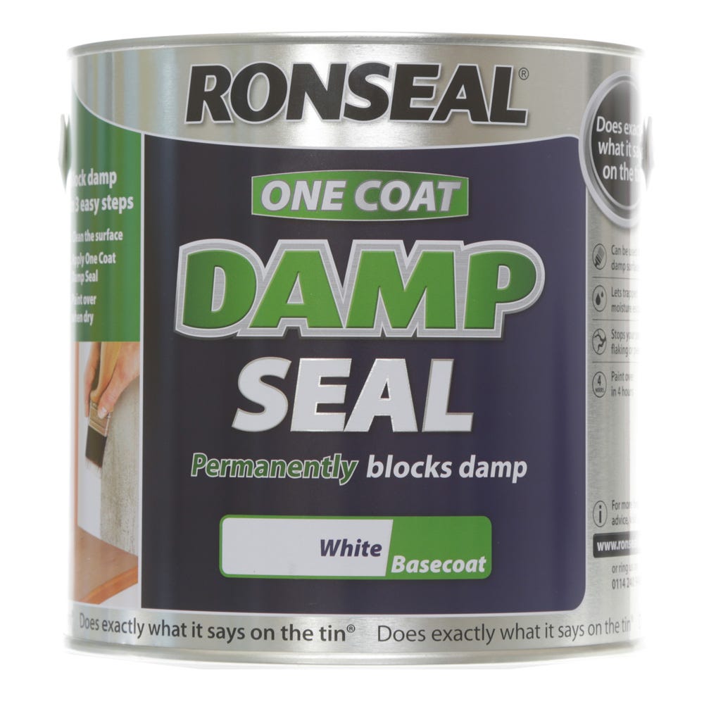 Product image for Ronseal One Coat Damp Seal White 2.5L