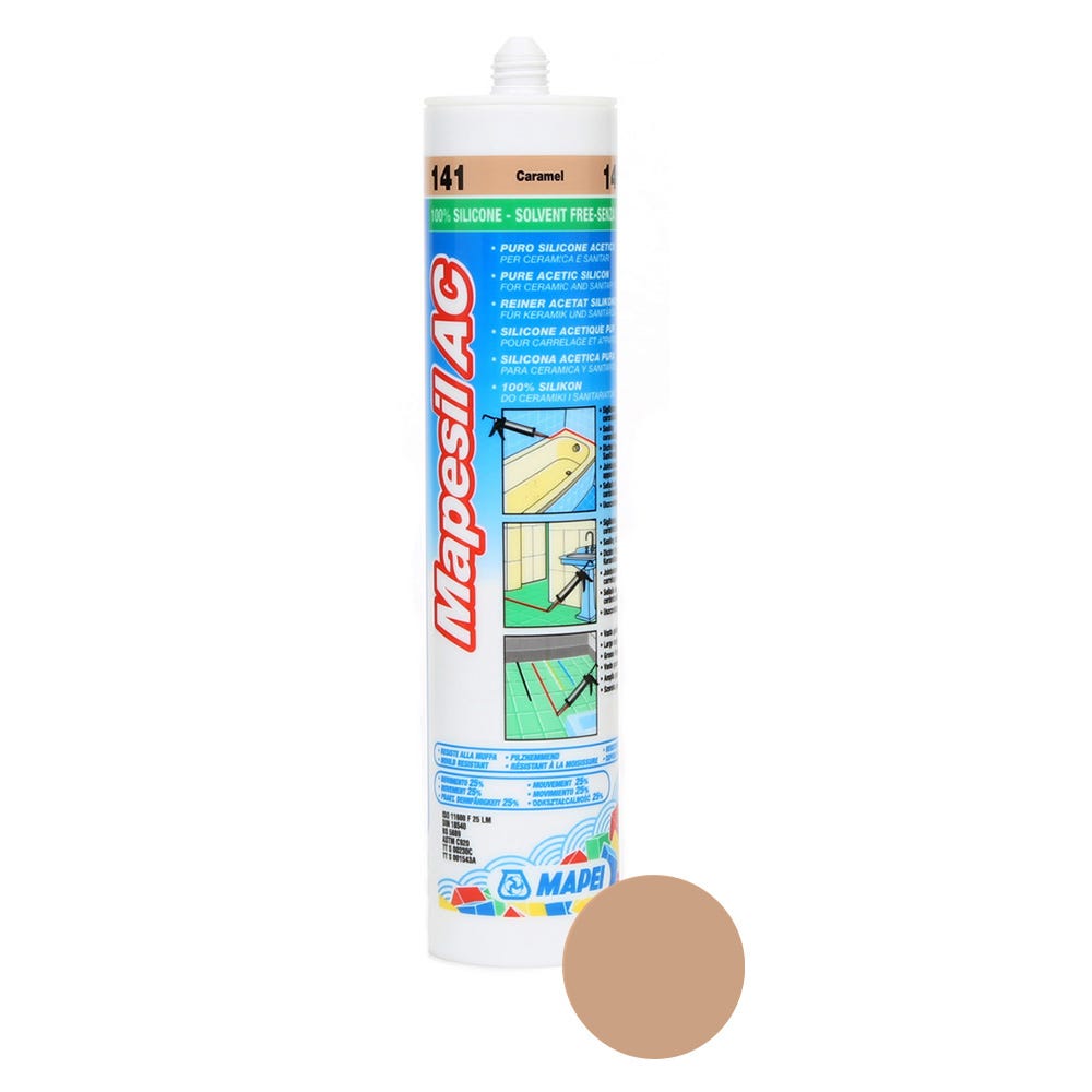 Product image for Mapei Mapesil AC Caramel (141) Silicone Sealant 310ml
