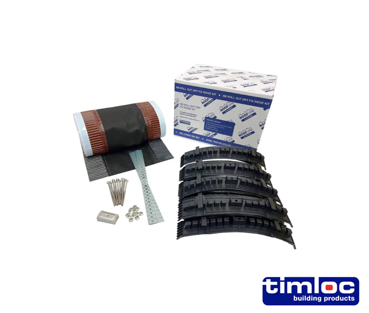 Product image for Integrated Dry Fix Ridge System Black 6mtr Set