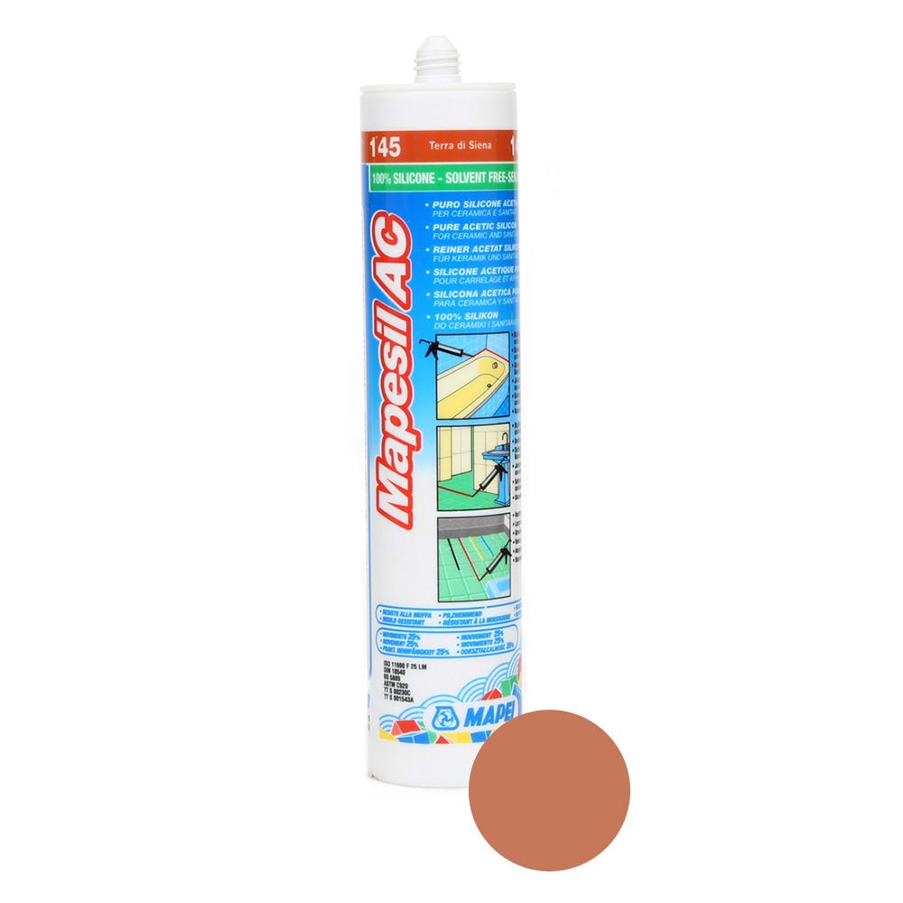 Product image for Mapei Mapesil AC Terra Di Siena (145) Silicone Sealant 310ml