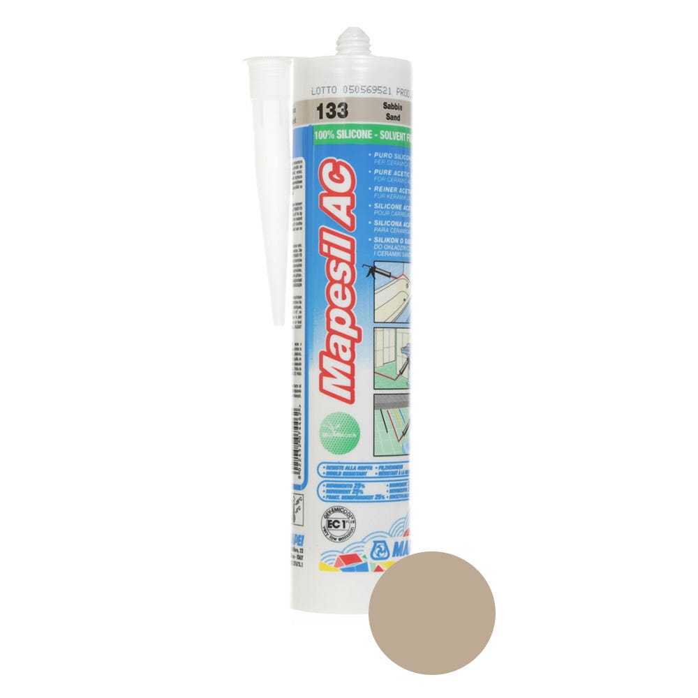 Product image for Mapei Mapesil AC Sand (133) Silicone Sealant 310ml