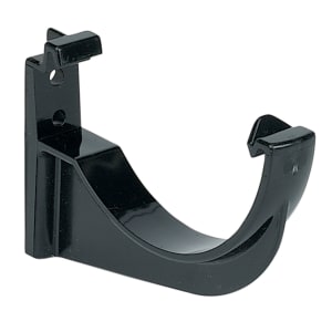 Product image for FloPlast Black Miniflo 76mm Half Round Gutter Fascia Bracket  Pack of 2