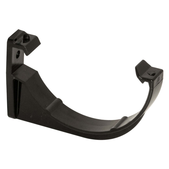 Product image for FloPlast Black Miniflo 76mm Half Round Gutter Fascia Bracket  Pack of 2