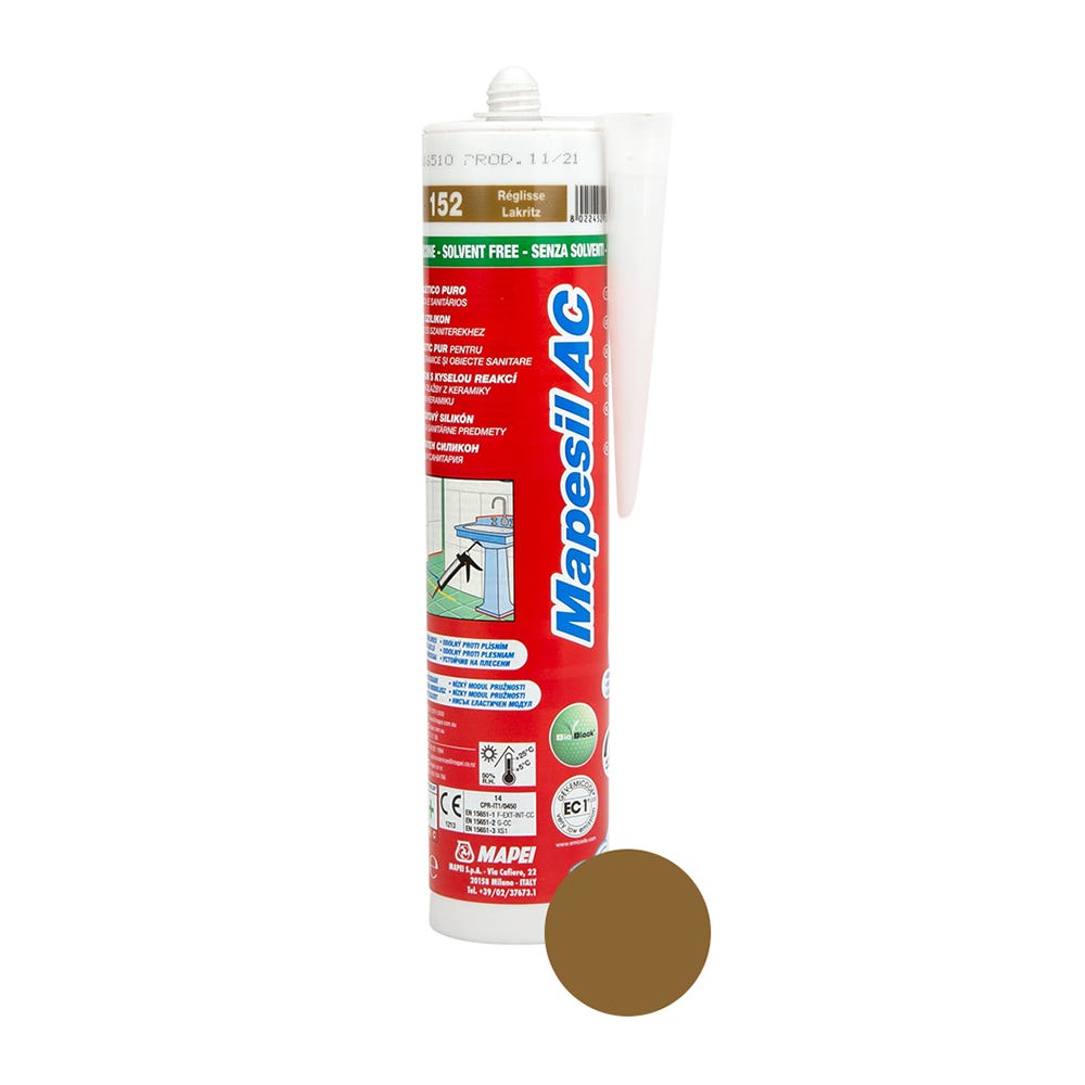 Product image for Mapei Mapesil AC Liquorice (152) Silicone Sealant 310ml