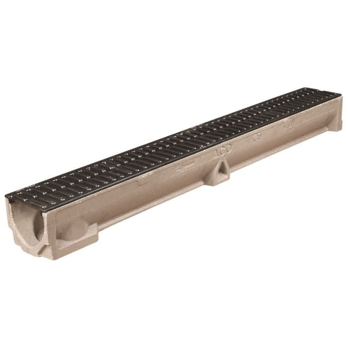 Product image for ACO RainDrain 1m Channel with Galvanised Steel Grating