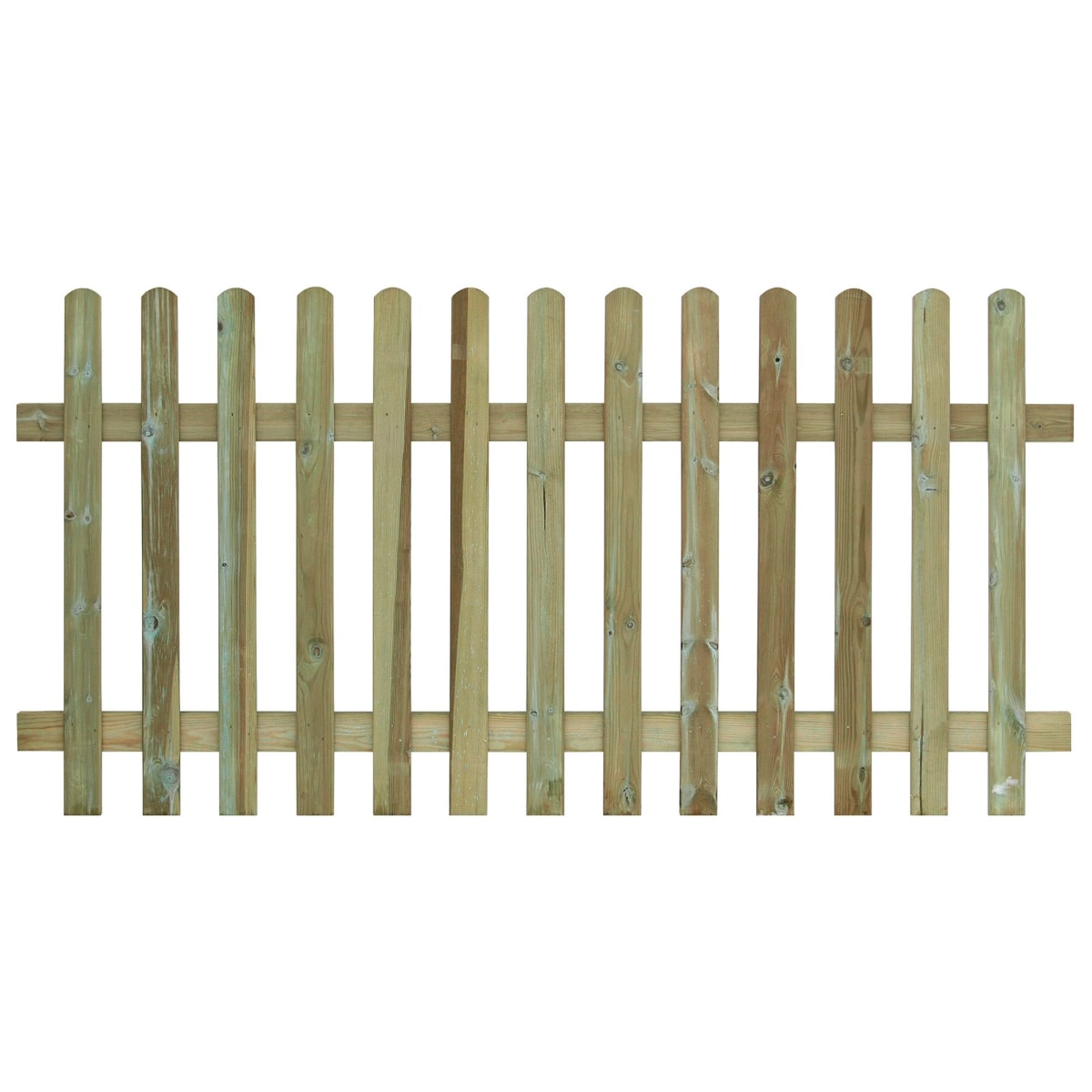 Product image for Round Top Palisade Picket Fence Panel 0.9m