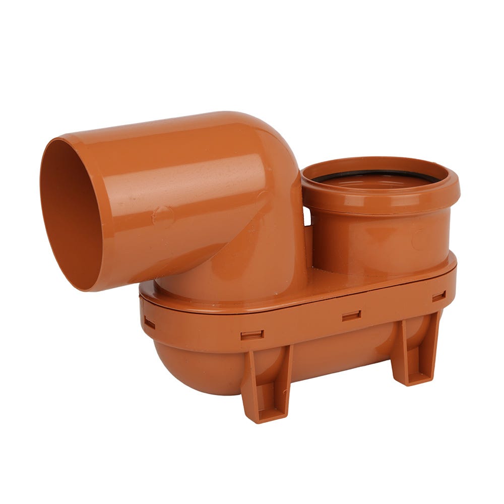 Product image for FloPlast Push-Fit Single Socket Low Back P Trap 110mm
