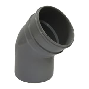 Product image for FloPlast Grey 110mm Soil 135° Solvent Socket Bend
