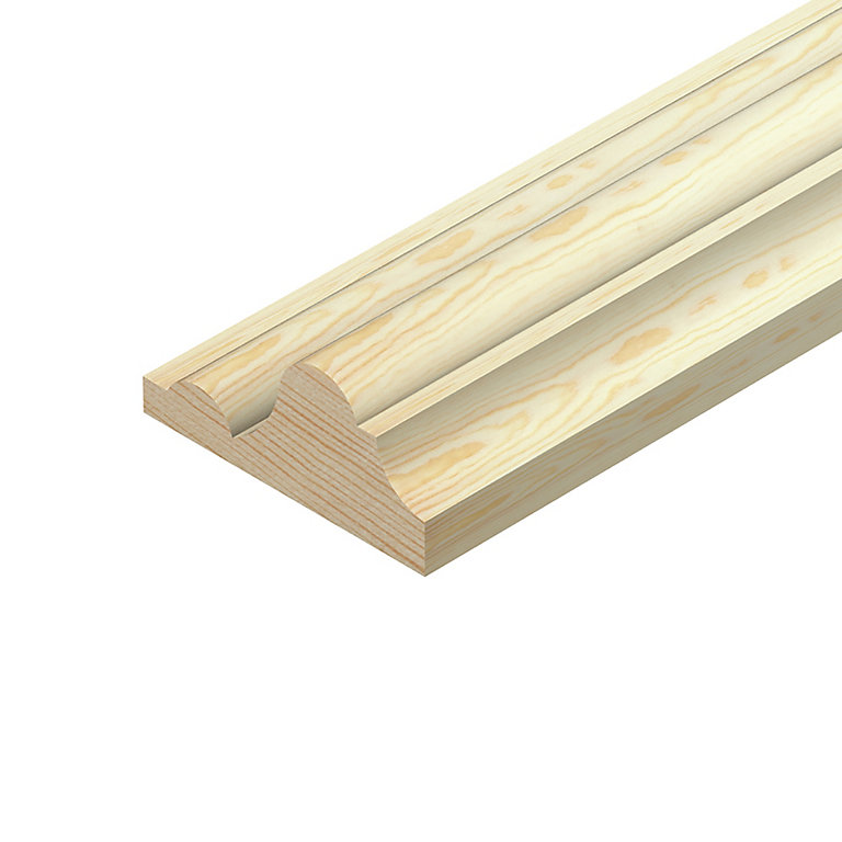 Product image for Cheshire Mouldings Decorative Unfinished Natural Pine Dado rail (L)2400mm (W)45mm (T)20mm