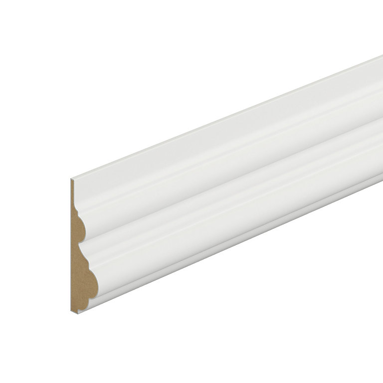 Image of Metsä Wood Primed White MDF Dado rail (L)2400mm (W)58mm (T)18mm, Pack of 5