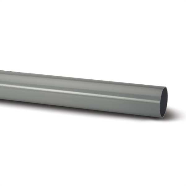 Product image for Round Downpipe 2.5m Pipe Grey 68mm