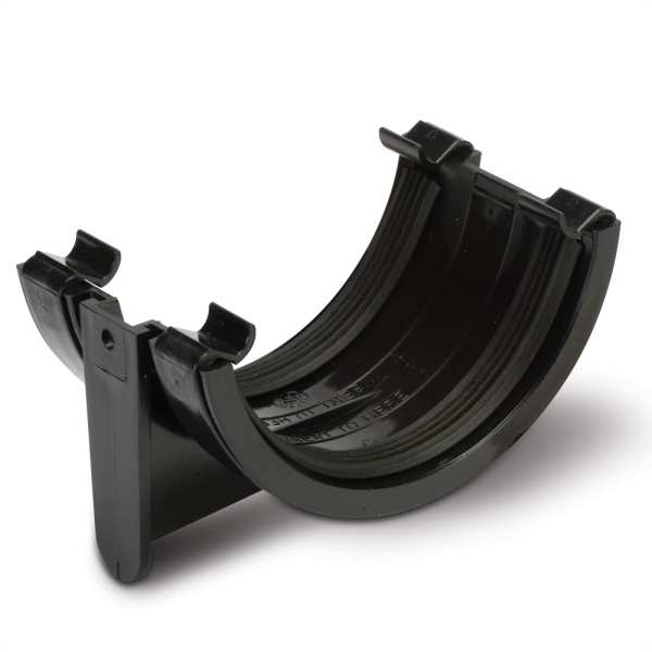 Product image for Half Round Gutter Union Bracket Black 112mm