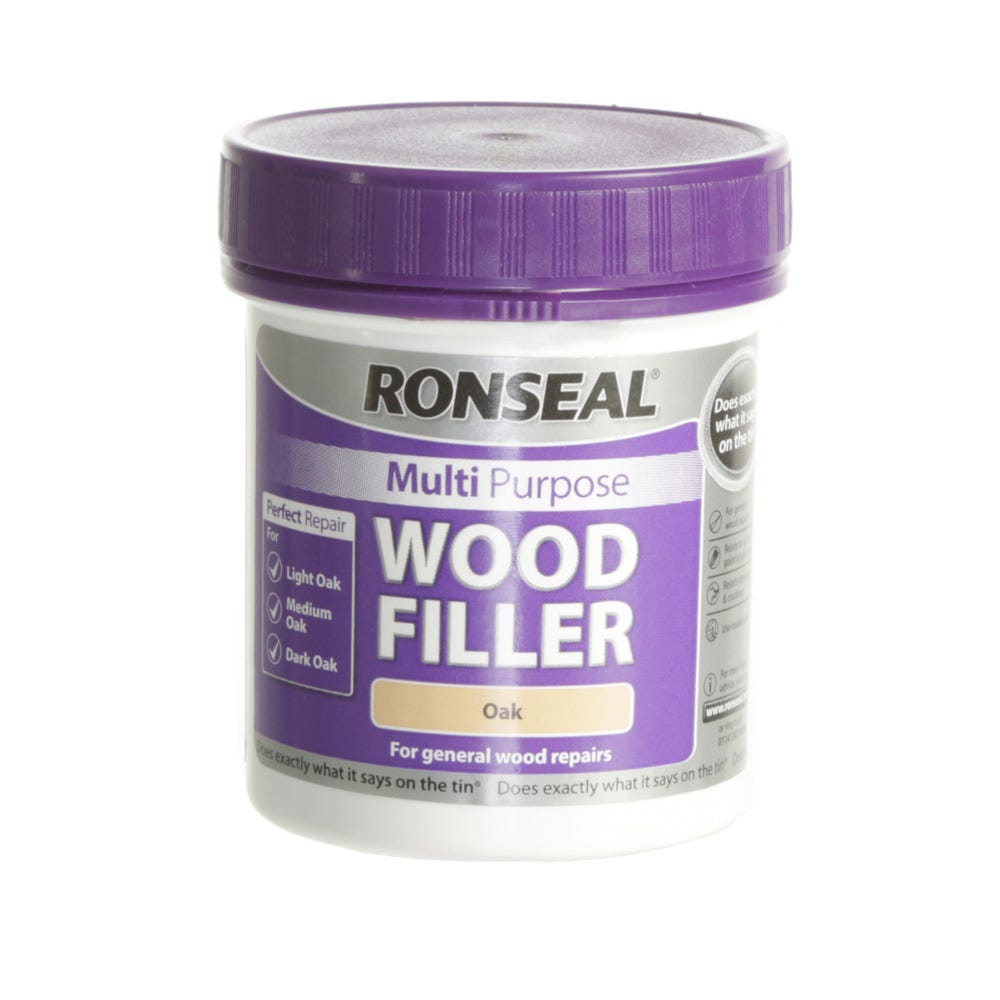 Product image for Ronseal Multi Purpose Wood Filler Tub Oak 250g