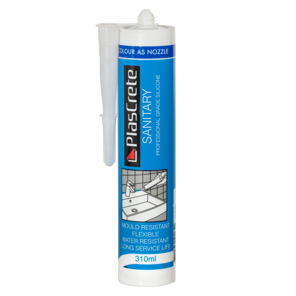 Product image for Plascrete Sanitary Kitchen & Bathroom Silicone Clear 310ml