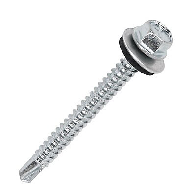 Product image for Rawlplug Hex Bright zinc-plated Screw (Dia)5.5mm (L)45mm, Pack of 100