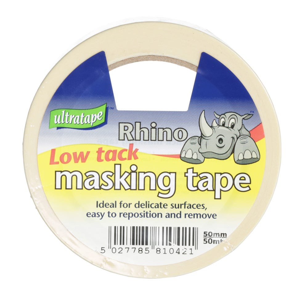 Product image for Ultratape Low Tack Masking Tape 50mm X 50m