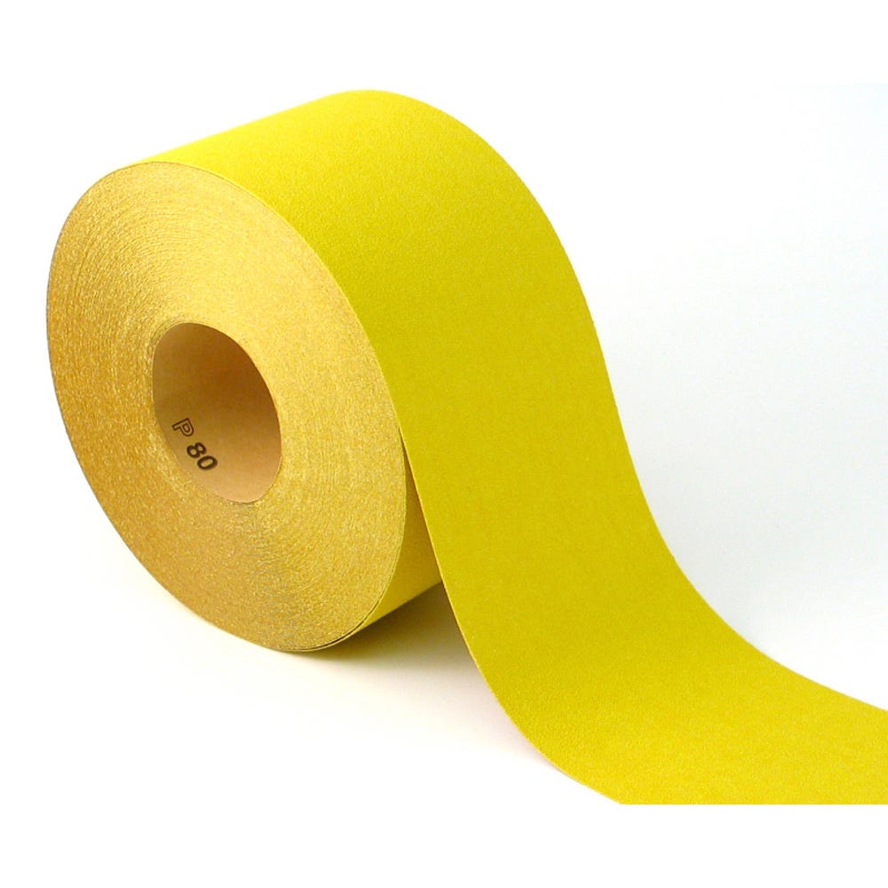 Product image for Builder Depot Contractor Yellow Ally Oxide Sandpaper P120 50m Roll