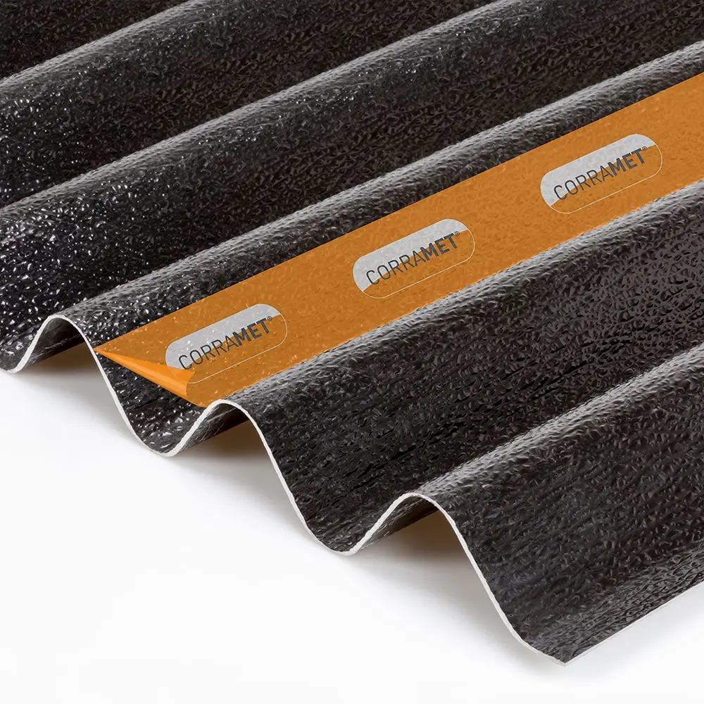 Product image for 4m Corramet Corrugated Roof Sheet Kit Black