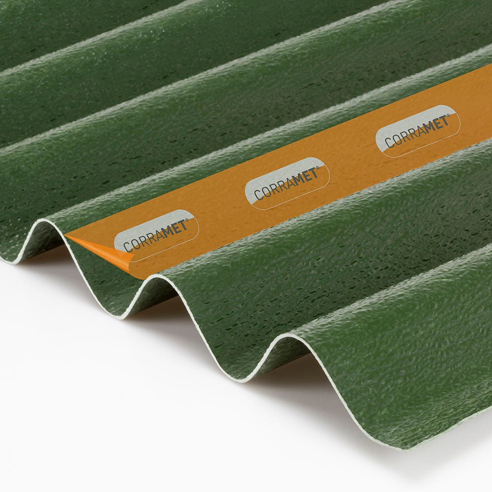 Product image for 4m Corramet Corrugated Roof Sheet Kit Green