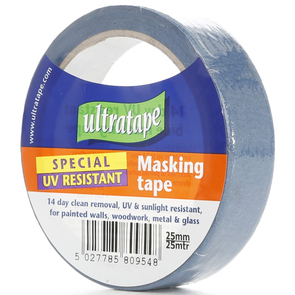 Product image for Ultratape UV Resistant Masking Tape Blue 25mm X 25m