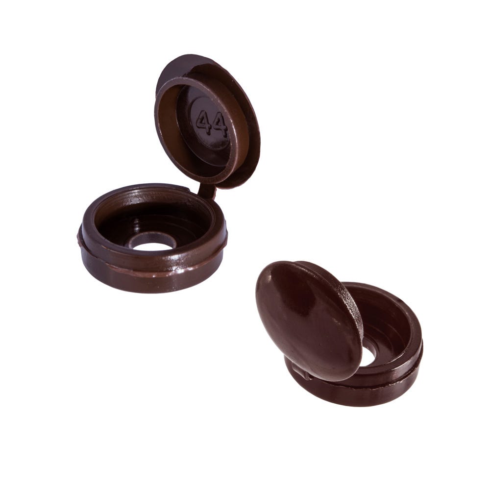 Product image for Speed Pro Screw Cover Hinged Brown Pack Of 20