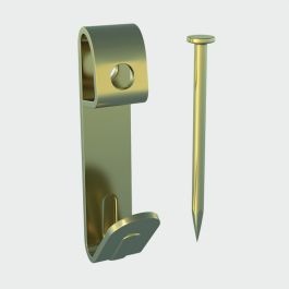 Product image for Timco No.2 Picture Hooks & Nails Brass Sngle Bag Of 12
