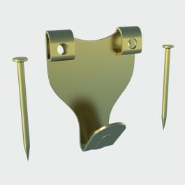 Product image for Timco No.3 Picture Hooks & Nails Brass Bag Of 4
