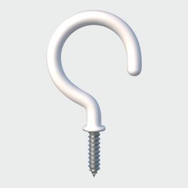 Product image for Timco 25mm Round Cup Hook White Bag of 6