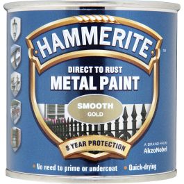 Product image for Hammerite 250ml Smooth Metal Paint Gold