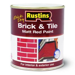 Product image for Rustins 1Ltr Brick And Tile Paint Matt Red