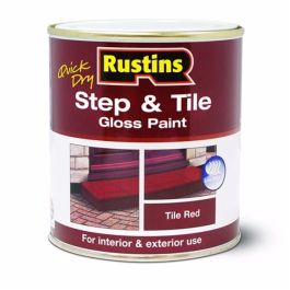 Product image for Rustins 2.5Ltr Step And Tile Paint Gloss Red