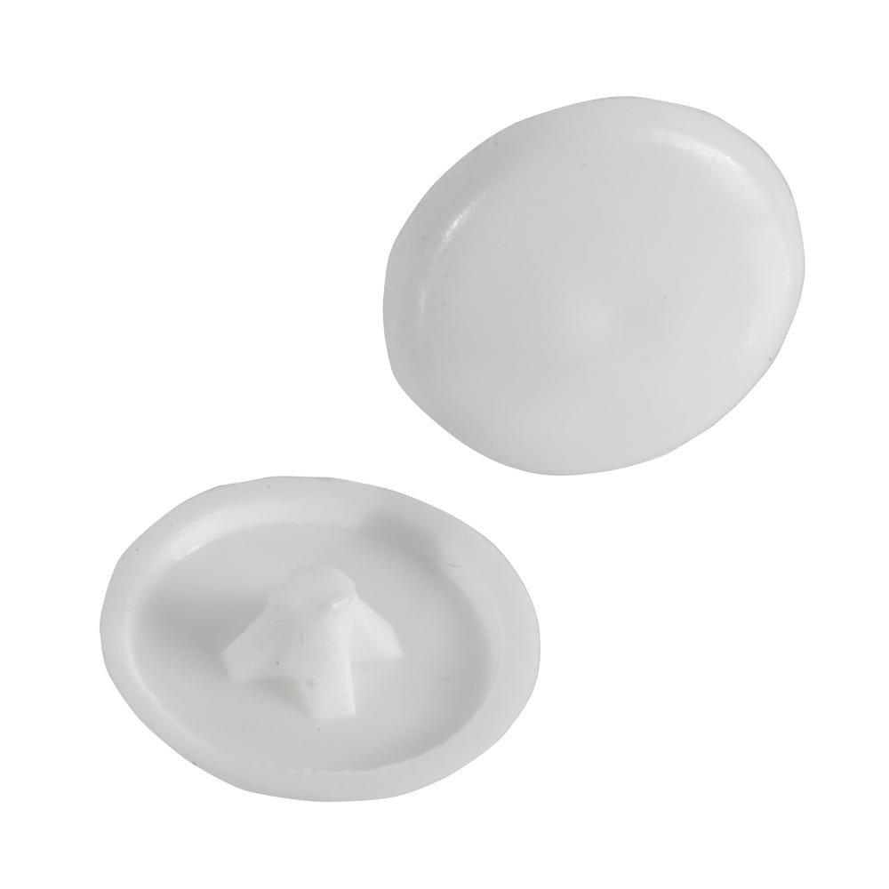Product image for Speed Pro Pozi Screw Cover White Pack Of 50