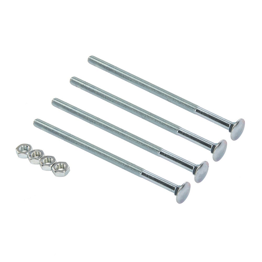 Product image for Speed Pro M10 X 200mm Cup Square Hex Bolt & Nut Pack Of 4