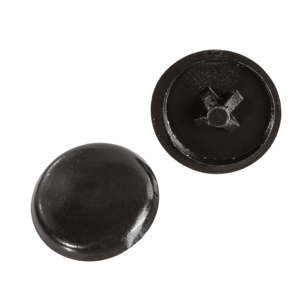 Product image for Speed Pro Pozi Screw Cover Black Pack Of 50