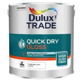 Product image for Dulux Trade 2.5Ltr Quick Drying Gloss Brilliant White